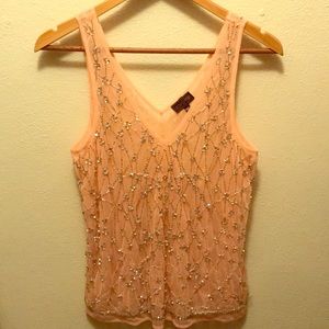 Top with beads and sequins